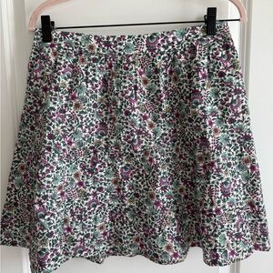 J. Crew Factory Mini Skirt - Pink and Green Floral